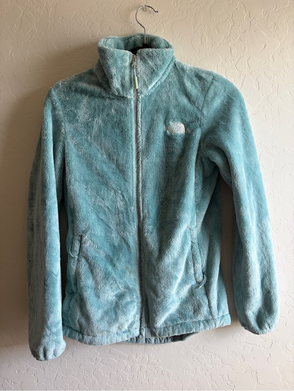 The North Face Women's Teal Plush Full-Zip Fleece Jacket